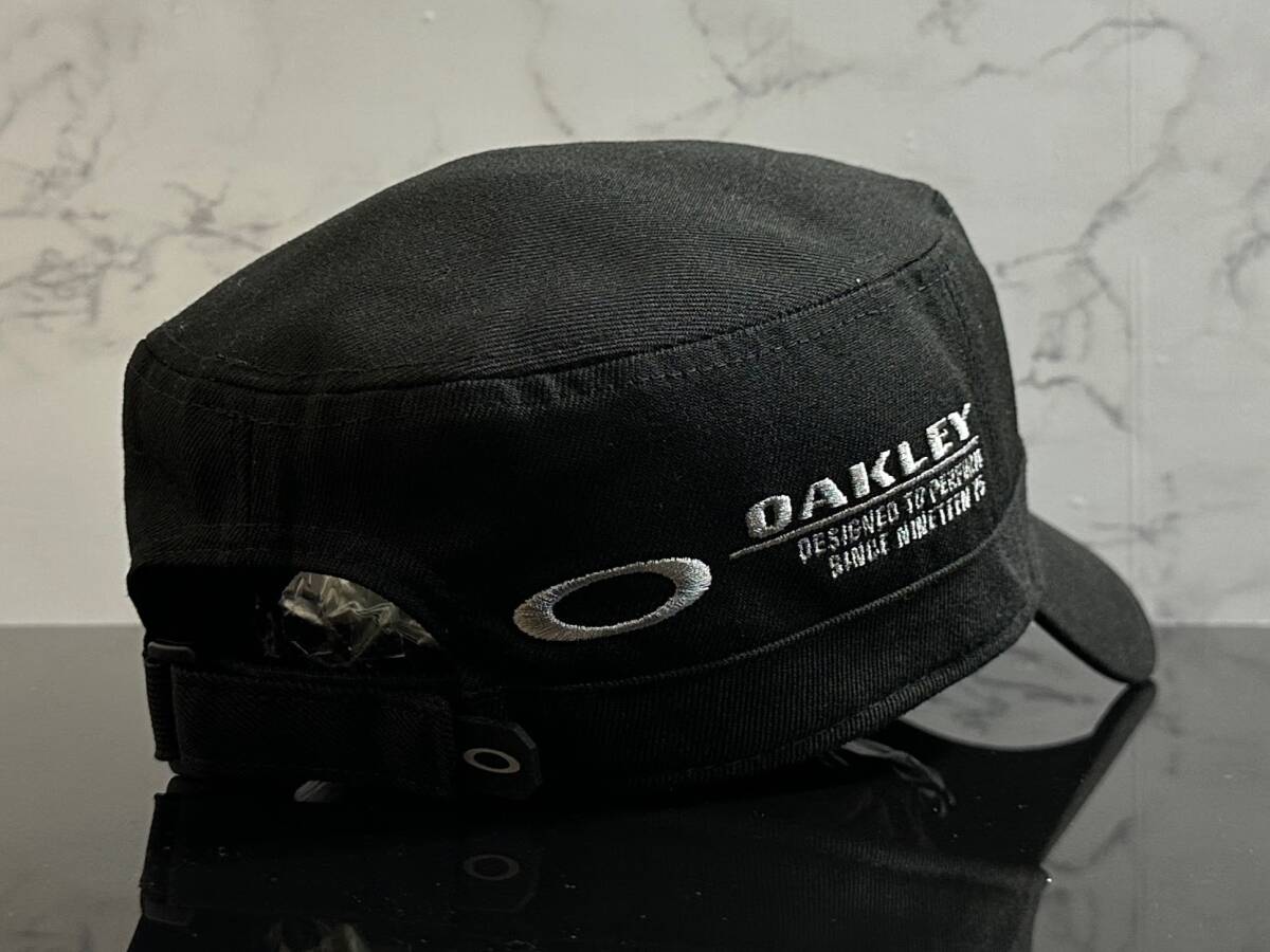 【未使用品】310KD 上品★OAKLEY オークリー ワークキャップ 帽子 CAP 上品で高級感のあるブラックにグレーのメタル製ロゴ《FREEサイズ》の画像6