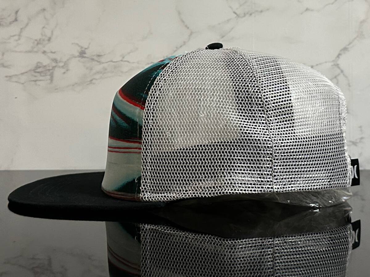 【未使用品】570D★Hurley ハーレー フラット メッシュキャップ 帽子 クールなデザインのウレタン素材のフロントパネル！《FREEサイズ》