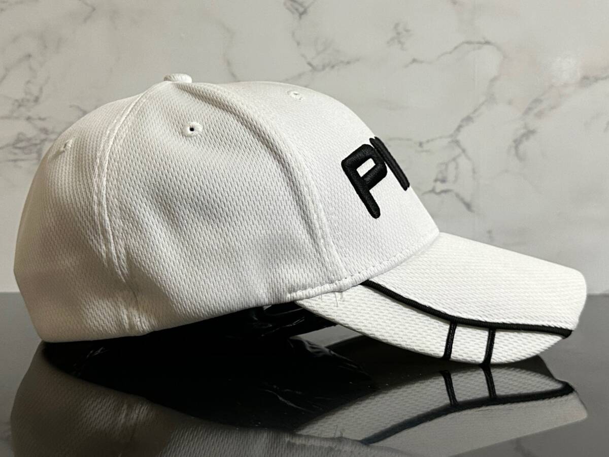 【未使用品】346KE★PING ピン ゴルフキャップ 帽子 CAP 上品で高級感のあるホワイトの伸縮素材♪《伸縮前57㎝-61㎝位迄》渋野日向子の画像4