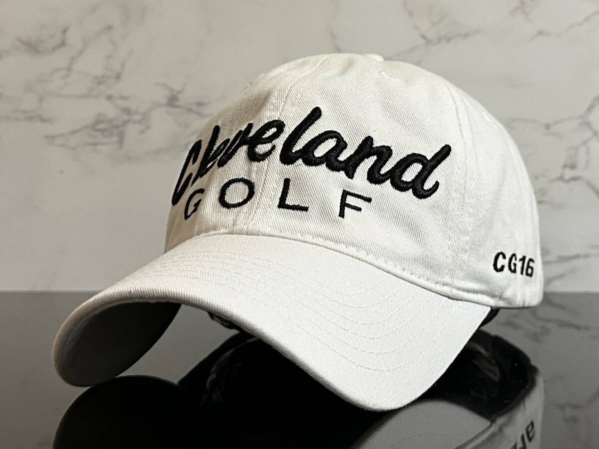 【未使用品】347KC★Cleveland GOLF クリーブランド ゴルフ CG16 シリーズ ロゴ キャップ 帽子 上品で高級感のあるホワイト《FREEサイズ》の画像3