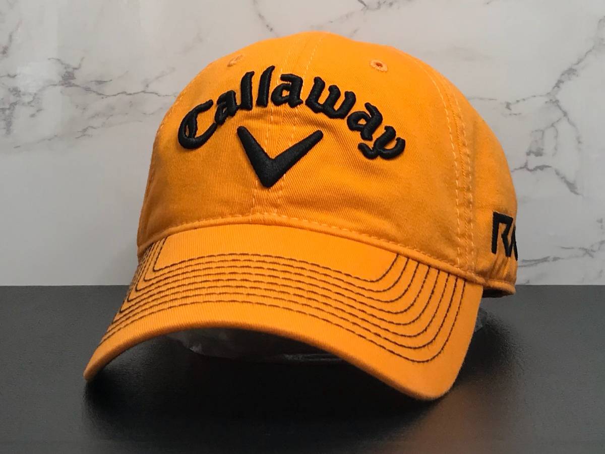 【未使用品】51B 訳あり★Callaway Golf キャロウェイ ゴルフ キャップ帽子 希少でお洒落なオレンジにRAZRのシリーズロゴ♪《FREEサイズ》の画像1