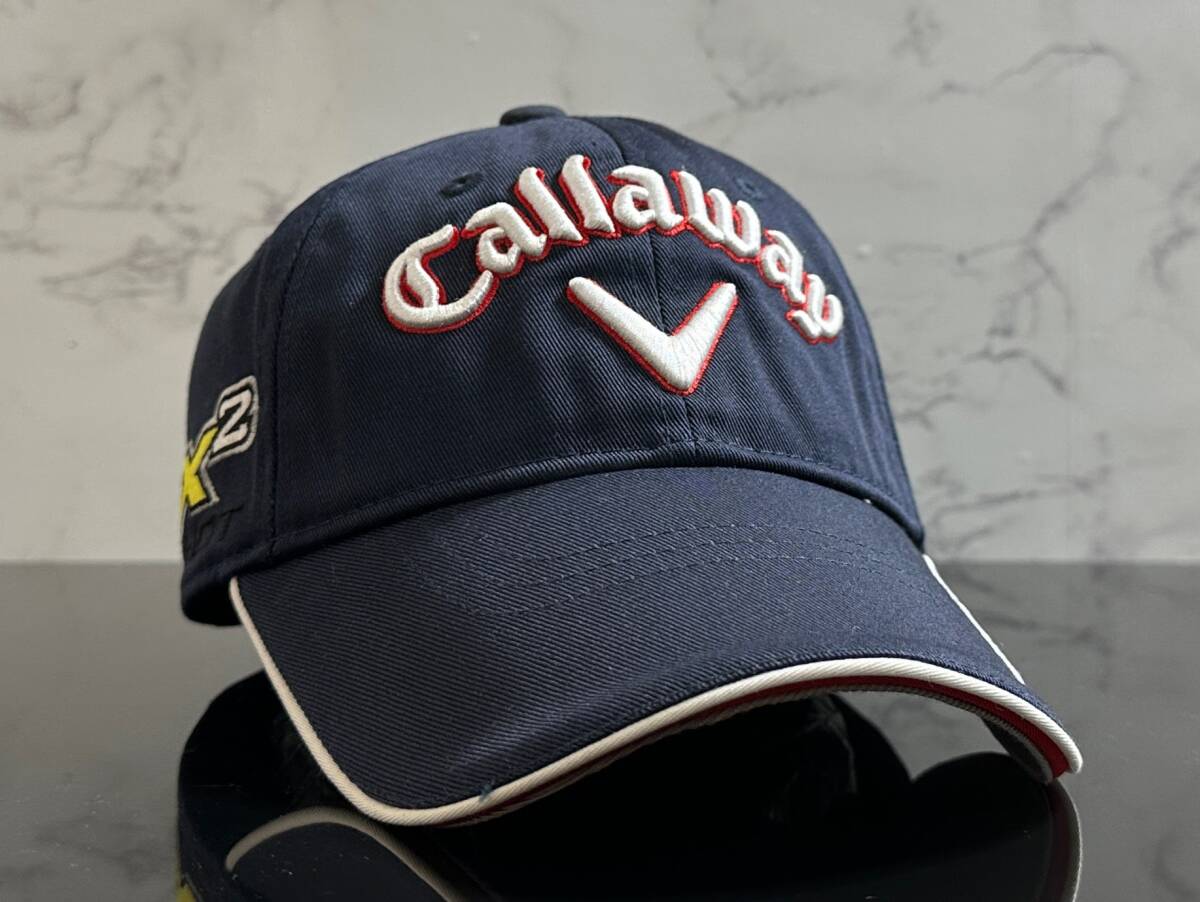 【未使用品】204KA 上品★Callaway Golf キャロウェイ ゴルフ キャップ 帽子CAP 上品で高級感のあるネイビーにシリーズロゴ《FREEサイズ》の画像2