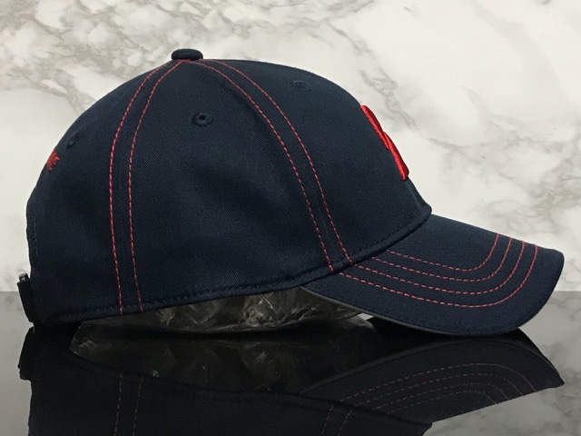 【未使用品】67B★BRIDGESTONE GOLF ブリジストン ゴルフ キャップ 帽子 高級感のあるネイビーのコットン素材にレッドロゴ《FREEサイズ》_画像4
