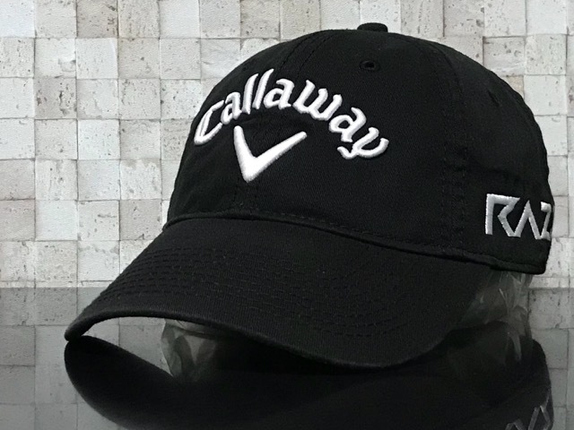 【未使用品】329E 上品★Callaway Golf キャロウェイ ゴルフ キャップ 帽子 CAP 上品で高級感のあるブラックにシリーズロゴ《FREEサイズ》の画像1