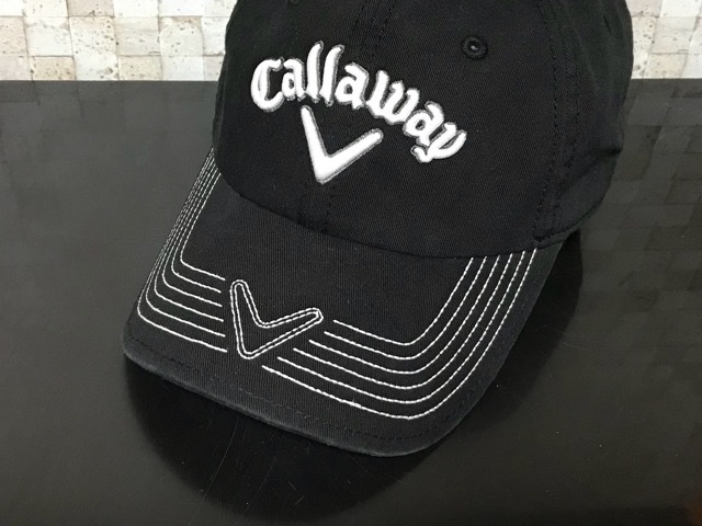 【未使用品】58E クール★Callaway Golf キャロウェイ ゴルフ キャップ 帽子 CAP クールなブラックのコットン素材！《FREEサイズ》_画像5