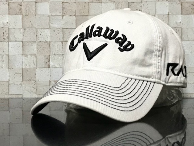 【未使用品】53F★Callaway Golf キャロウェイ ゴルフ キャップ 帽子 CAP クールなホワイトのコットン素材にシリーズロゴ！《FREEサイズ》の画像1
