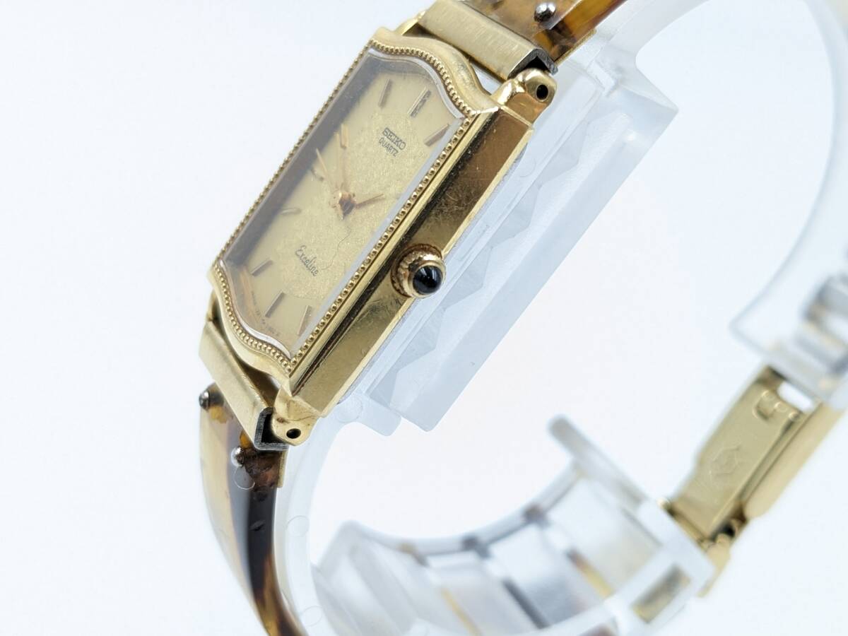 【不動】SEIKO セイコー EXCLINE エクセリーヌ 1221-5170 14K クォーツ 腕時計 3針 レディース _画像4