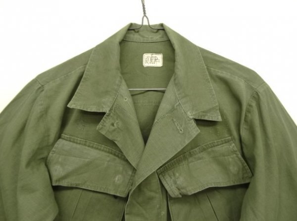 70s ヴィンテージ アメリカ軍 US ARMY ジャングルファティーグ リップストップ ファティーグジャケット XS-SHORT VINTAGE 70年代_画像3