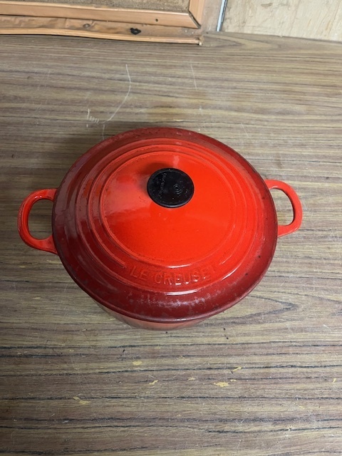 LE CREUSET ル・クルーゼ 両手鍋 難有_画像1