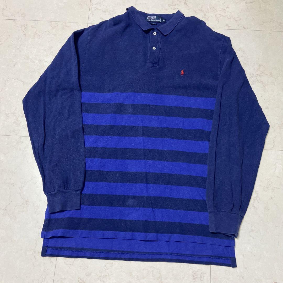 POLO RALPH LAUREN ラルフローレン ポロシャツ 長袖 ボーダー XL