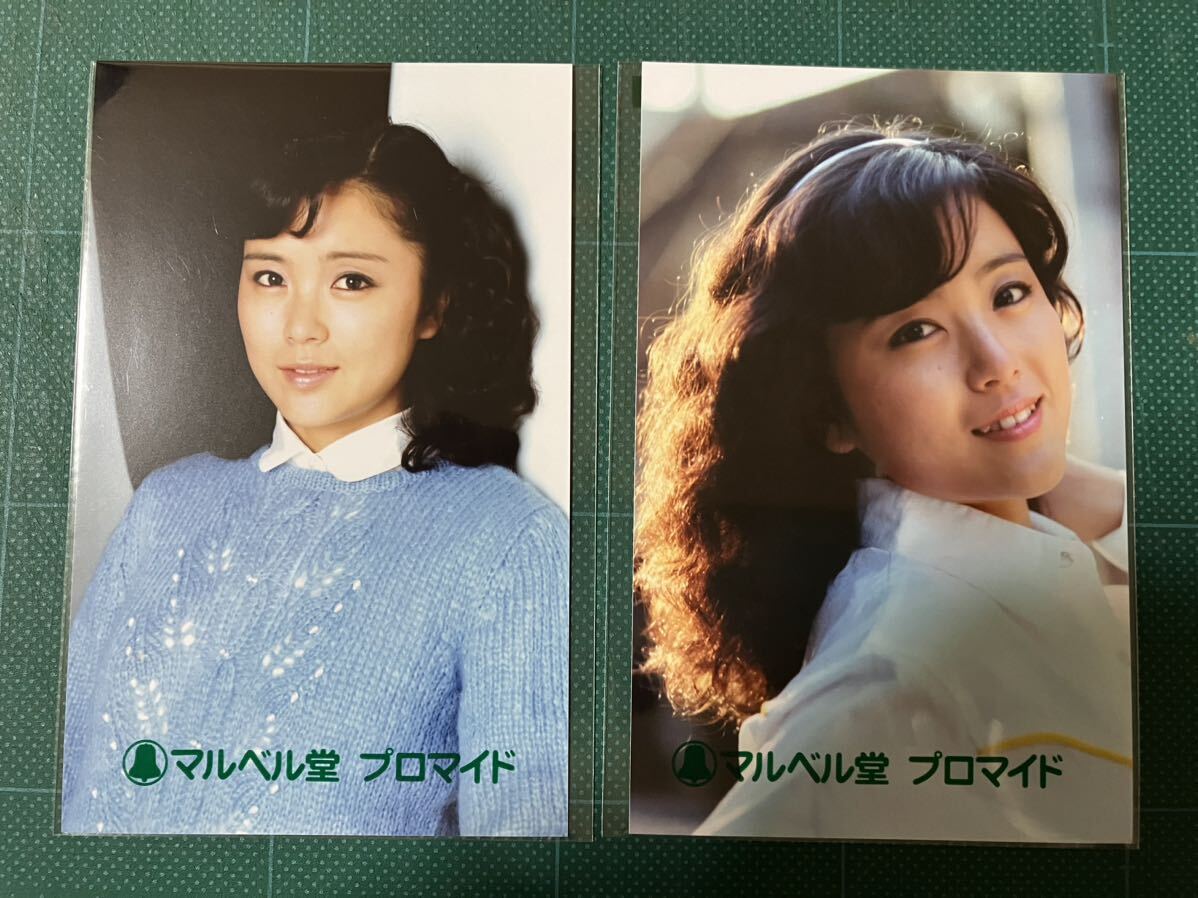 【未開封】石川優子 マルベル堂プロマイド写真2枚 ソバージュ 昭和タレントの画像1