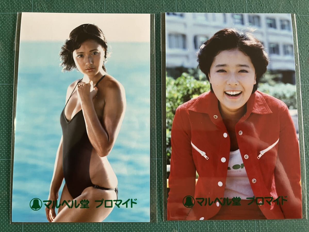 [ unopened ] Asano Yuko maru bell . Pro my do photograph 2 sheets swimsuit red jacket Showa era star 