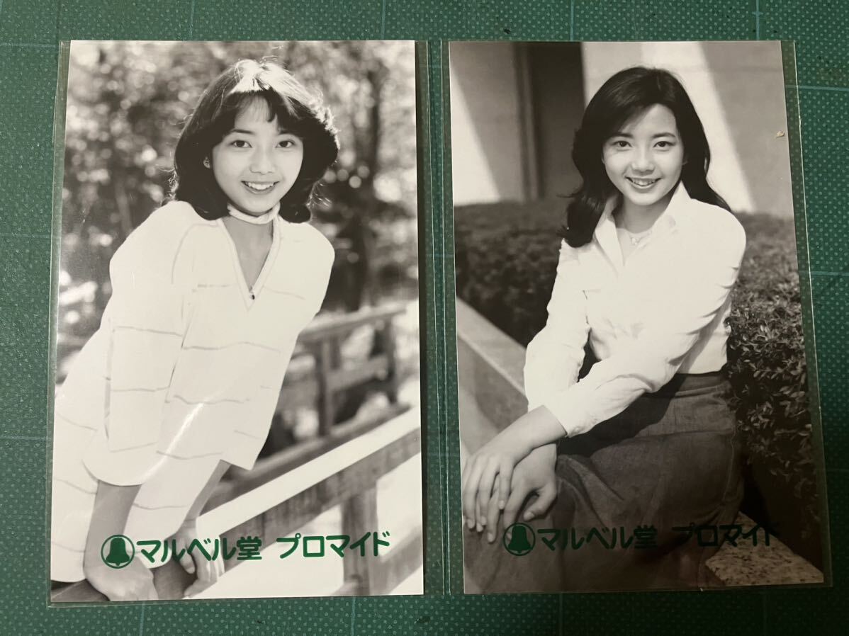 【未開封】相本久美子　マルベル堂プロマイド写真2枚　スレンダー　大人の女性　昭和タレント_画像1