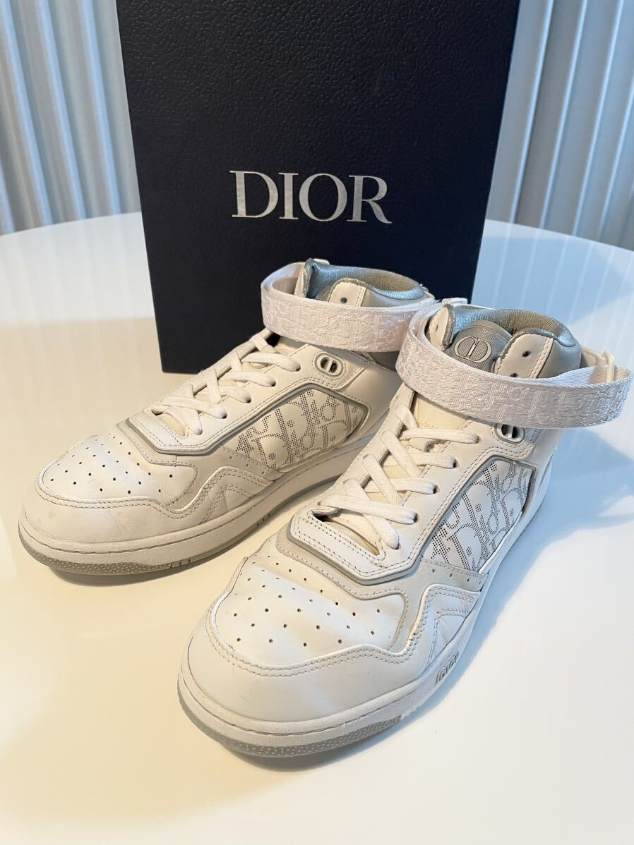 DIOR ディオール オブリーク ハイカット スニーカー 43 ホワイト シューズ 靴 白の画像1