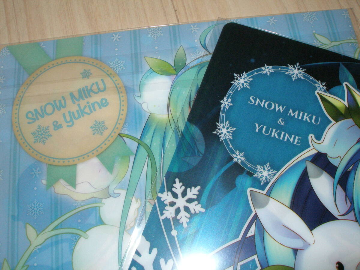 [ не использовался ] Hatsune Miku снег Miku [SNOW MIKU 2015] прозрачный файл ×2 шт. комплект * снег Miku &yukine/..../.... снег .../ Sapporo / Hokkaido 
