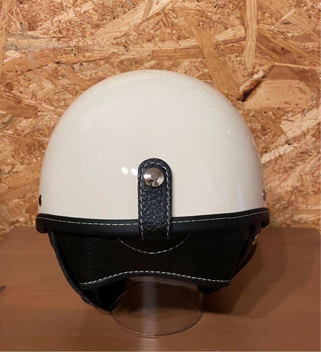 ハーフヘルメット XL ポリスヘル 半ヘル ショーティー 検Bell buco オーシャンビートル ハーレー TT&Co ホワイトの画像5