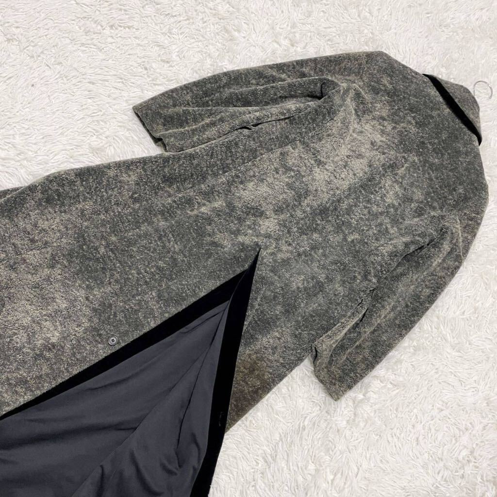 [ Emporio Armani ] EMPORIO ARMANI Пальто Честерфилд длинное пальто шерсть Италия производства темно-серый 