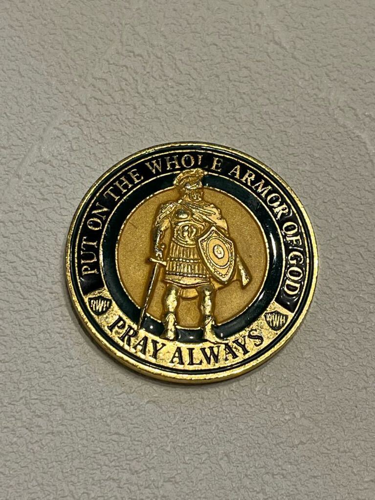 Ephesians 6:11-18 Put on the whole armour of God Challenge Coin 米軍 チャレンジコイン 希少 レトロ