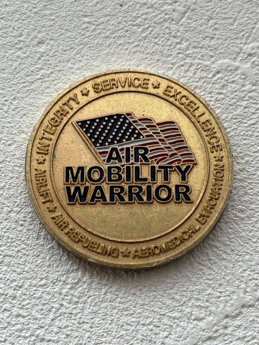 U.S. Air Force Air Mobility Warrior Challenge Coin 米軍 空軍 チャレンジコイン 希少 レトロ_画像1