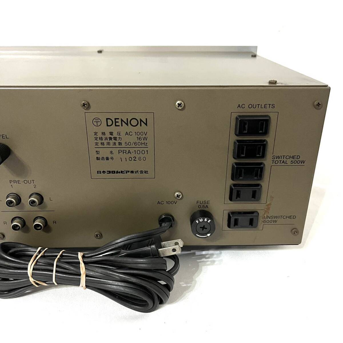 [ operation verification settled ] DENON Denon control amplifier PRA-1001 pre-amplifier Vintage 