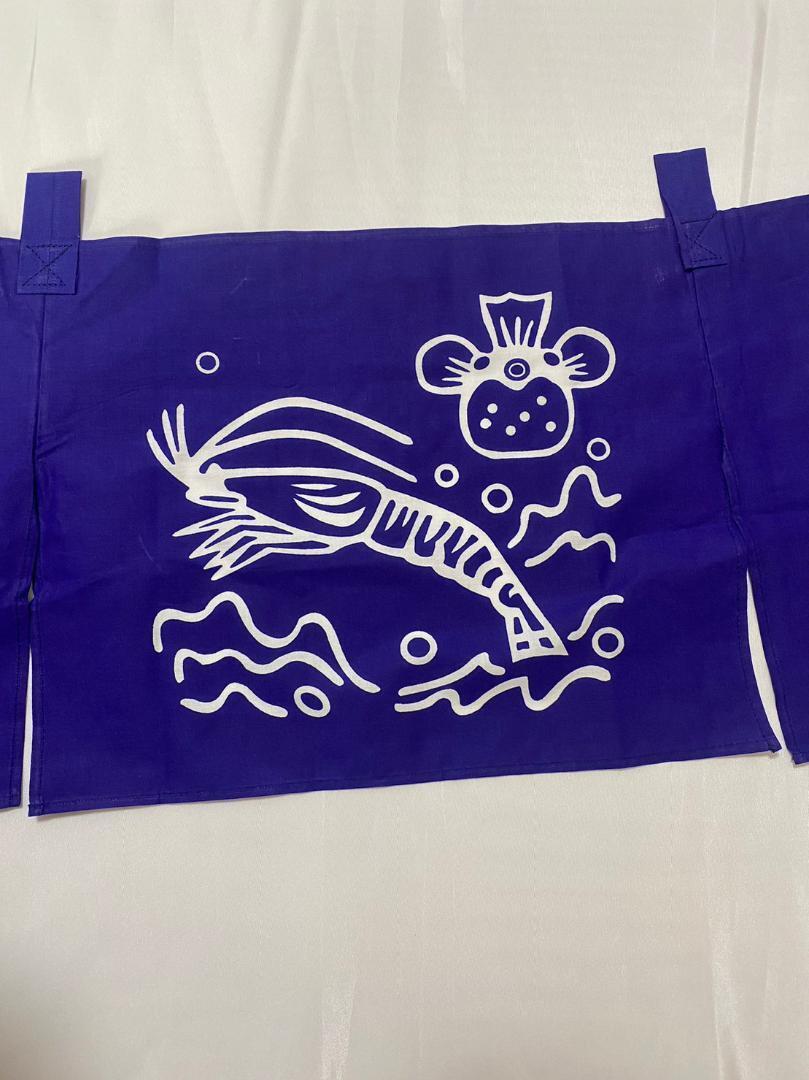 【新品/未使用】のれん 暖簾　魚大　青色　170×29cm　お祭り　店舗　②_画像5