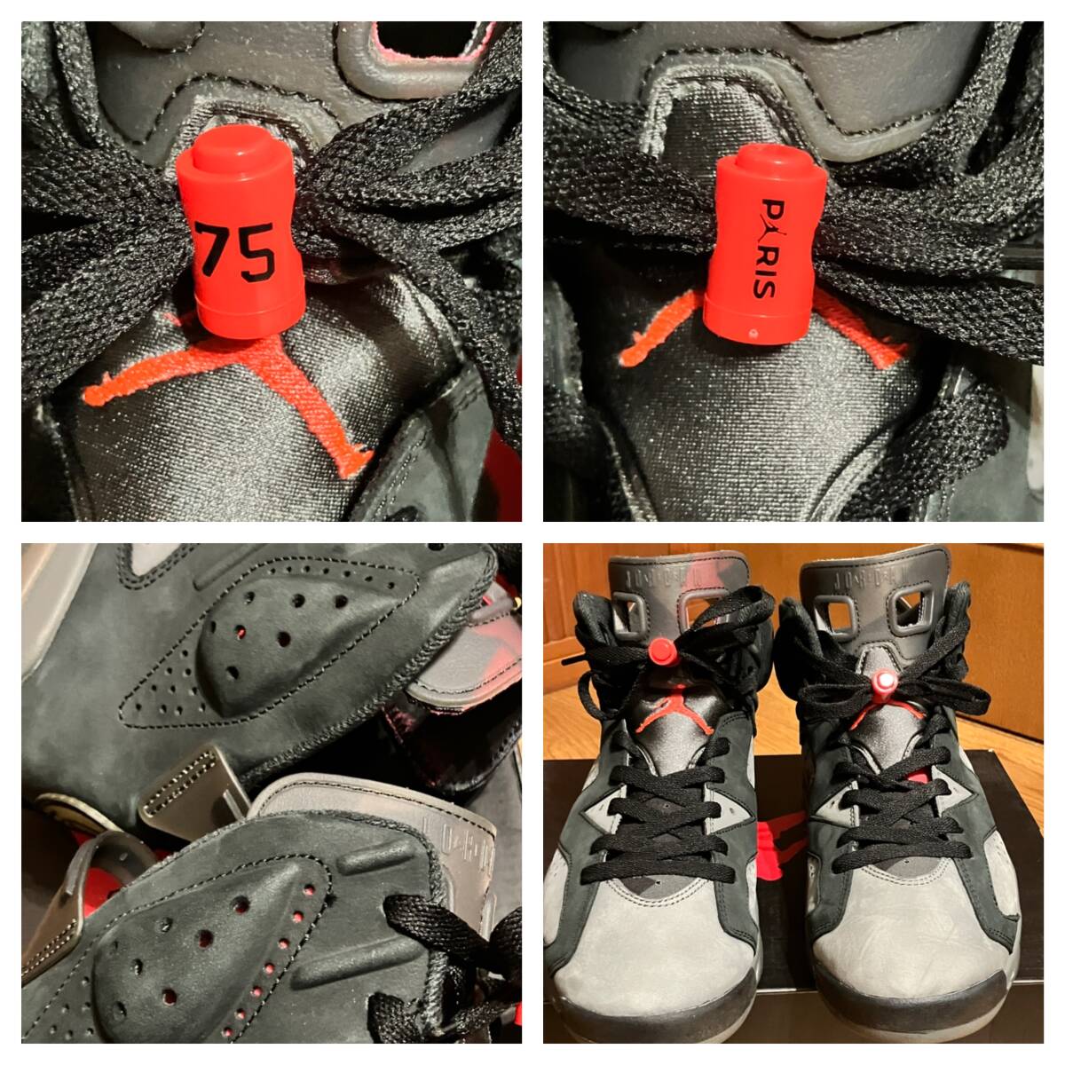 1円～27.5cm NIKE × PARIS SAINT GERMAIN AIR JORDAN 6 RETRO INFRARED CK1229-001 パリサンジェルマン エアジョーダン 6 PSG 1 5 7 の画像8