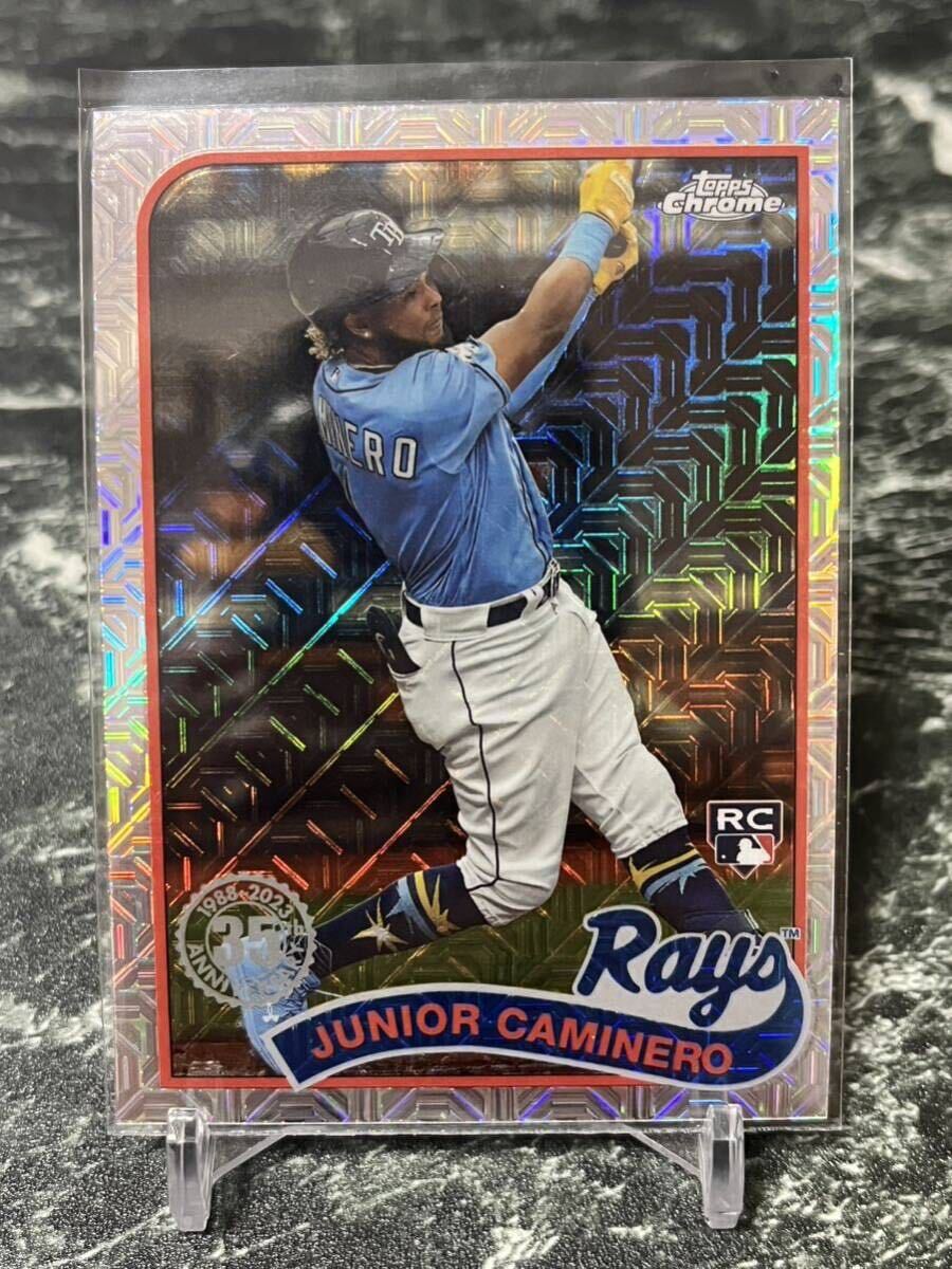 2024 topps series1 JUNIOR CAMINERO rookie silver pack chrome cardの画像1
