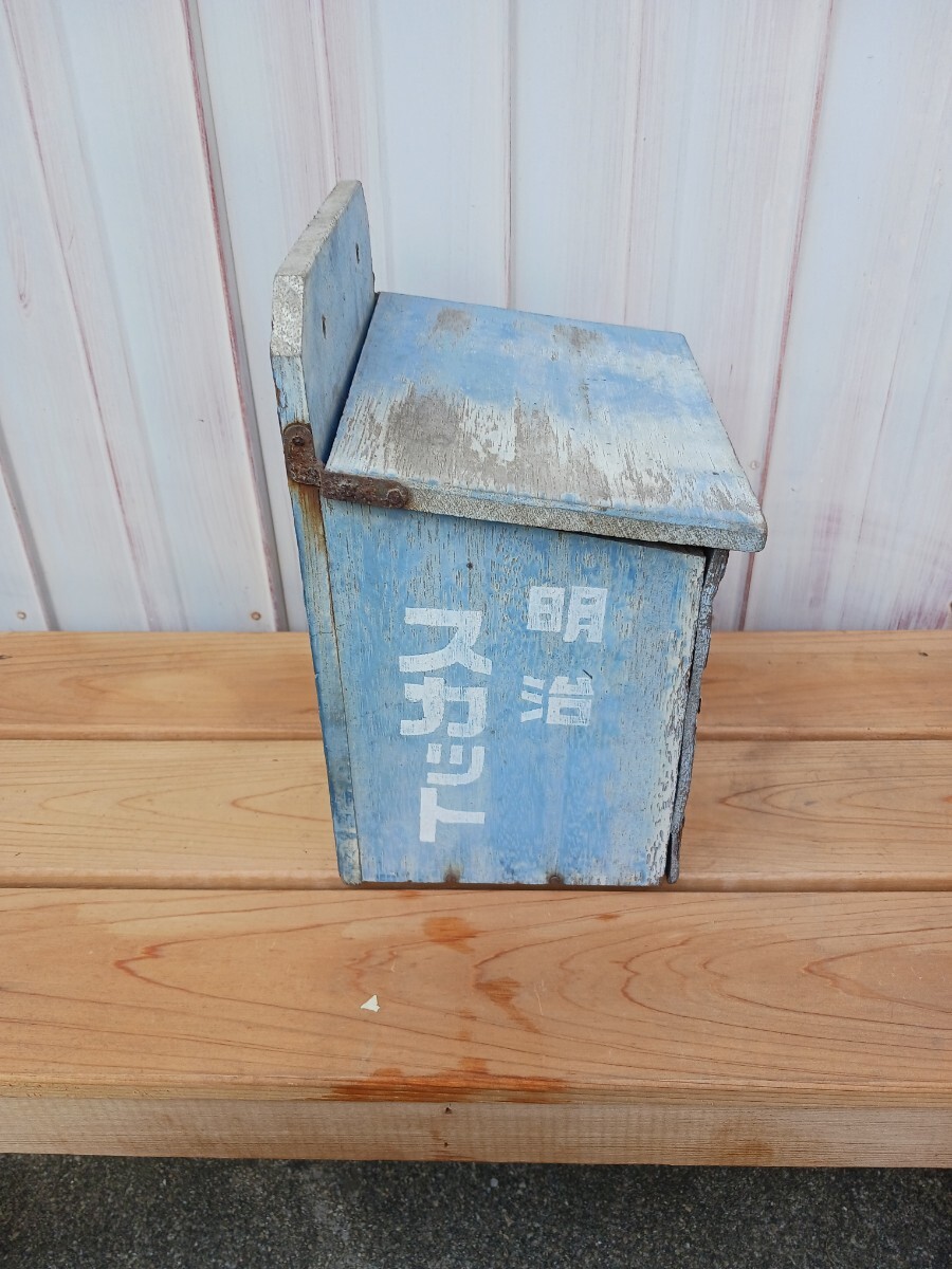 昭和レトロ 牛乳箱 当時物 木箱 アンティーク_画像3