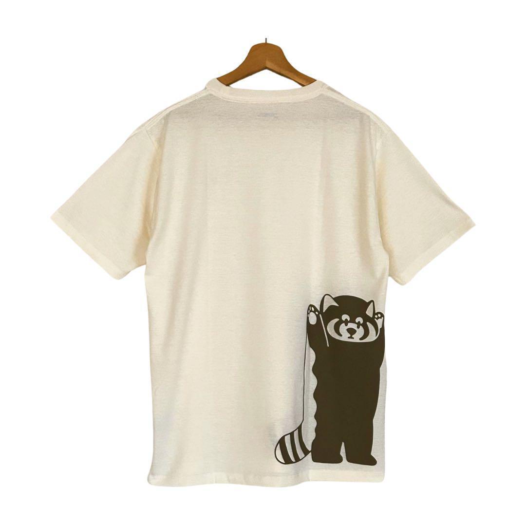 グラニフ　イカク　Tシャツ　Mサイズ　オフホワイト２　レッサーパンダ　IKAKU_画像3