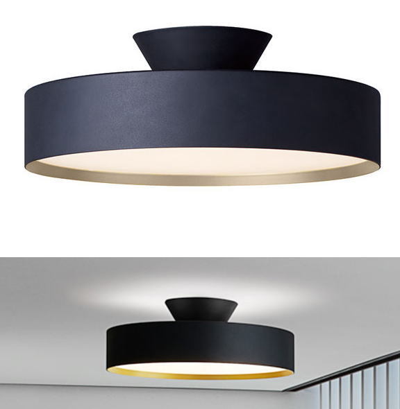 Glow LED-ceilinglamp/グローLEDシーリングランプBK×GD12畳用/変色調光式(検ミッドセンチュリー,midcentury,イームズ,カッシーナB&B相性良の画像1