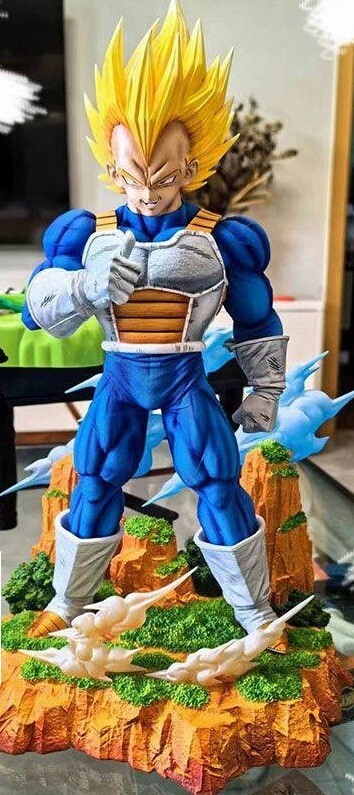 ■ ドラゴンボール ☆【ベジータ】■ 約36cm 2.6kg 海外限定 漫画風 PVC 箱なし