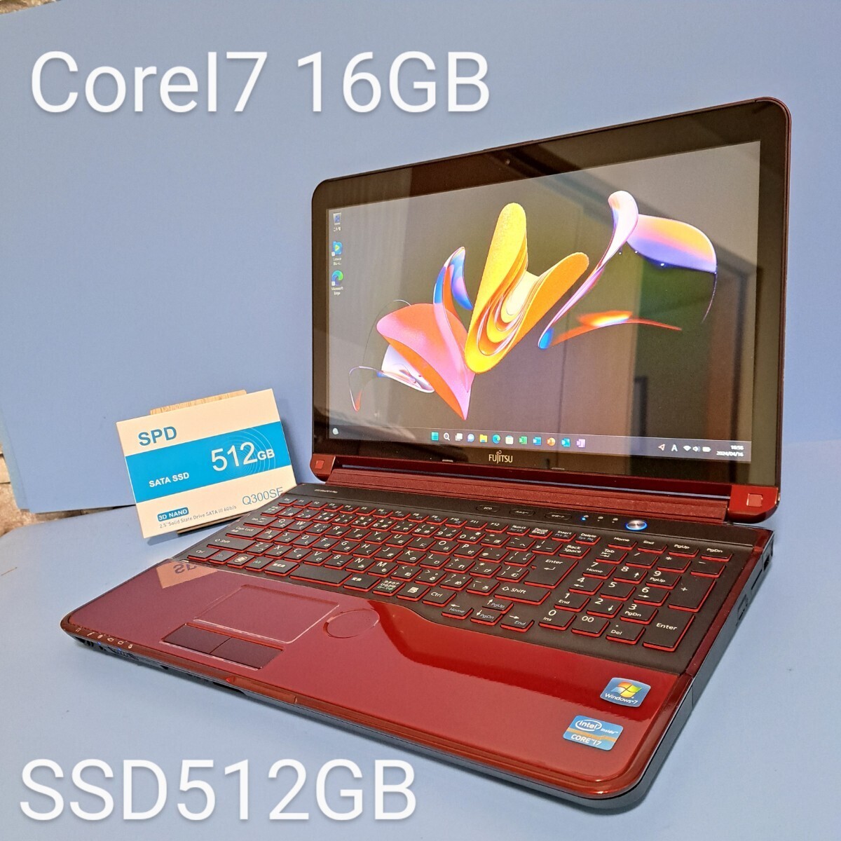 * сильнейший Corei7* память 16GB/ новый товар SSD512GB/LIFEBOOK/AH77/G/Windows11HOME/Web камера /Office2019H&B/ Blue-ray / Fujitsu /FUJITSU