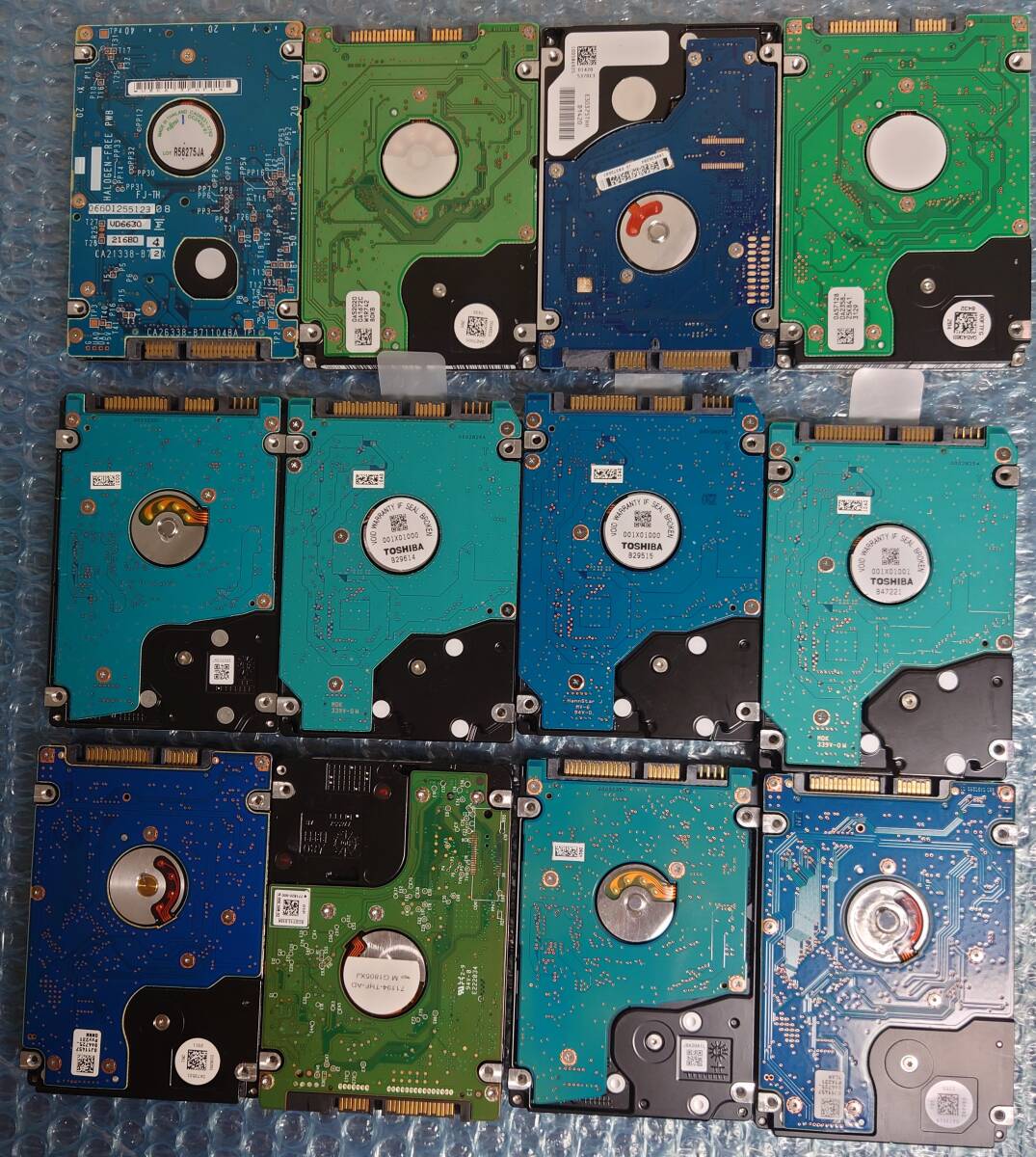 2.5インチハードディスク 12台まとめ ( 500G x4, 320G x4, 250G, 160G, 120G, 40G ) + ケース 2台 ( Salcar ポータブル SATA/SSDケース )の画像3
