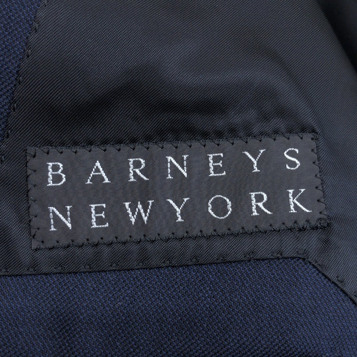 ●BARNEYS NEWYORK×Takizawa Shigeru バーニーズニューヨーク 2B テーラードジャケット 46(M) 濃紺 スーツジャケット 滝沢滋 日本製 紳士の画像3