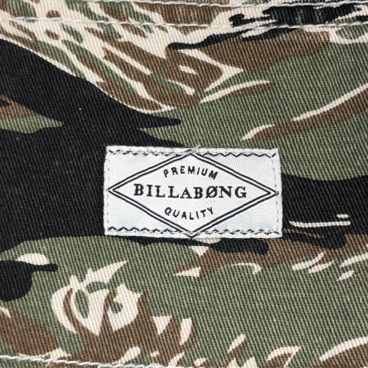 ●BILLABONG ビラボン 迷彩柄 デニムポケット シャツジャケット L カーキ オリーブ ブルゾン カモフラ サーフ系 サーフィン 国内正規品の画像4