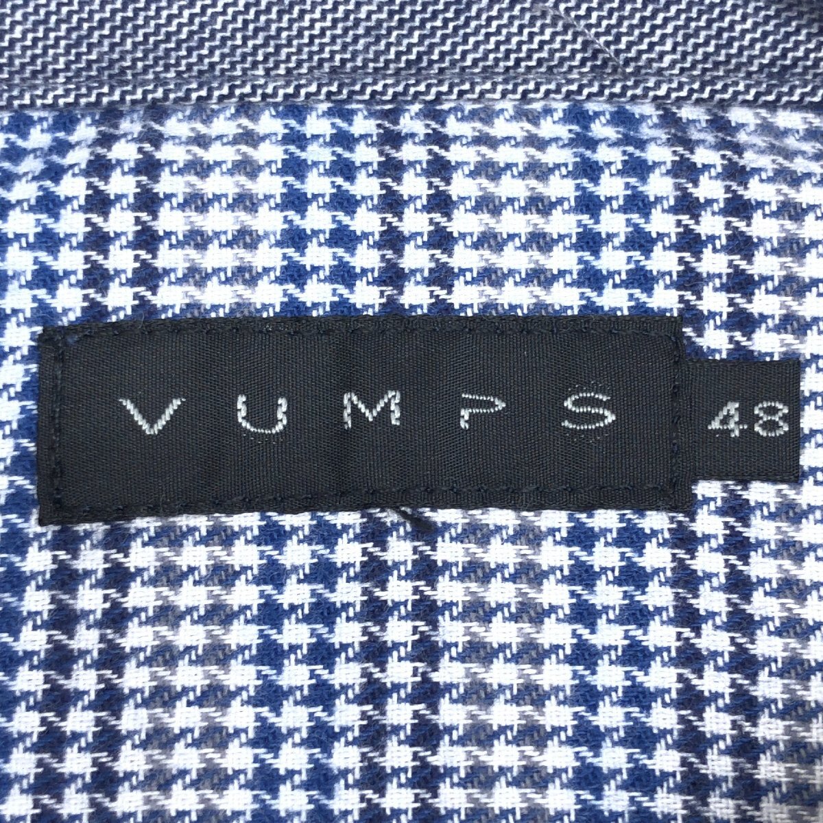 新品 VUMPS ヴァンプス B.D. コットン シャツ 48(L) 紺系 ネイビー系 長袖 カジュアル 国内正規品 メンズ 紳士 未使用_画像5