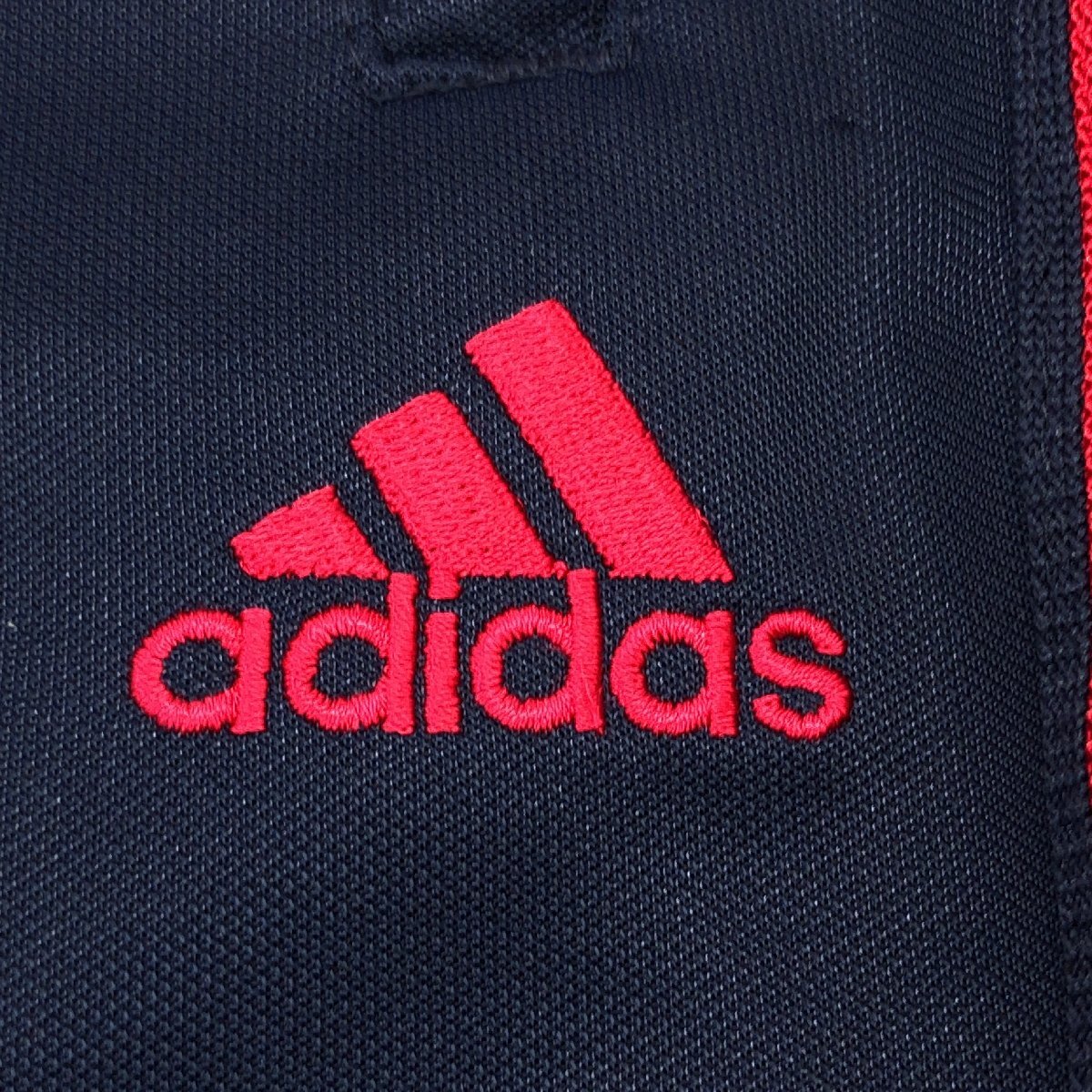 adidas アディダス CLIMALITE ロゴ刺繍 吸水速乾 ドライ ジャージ パンツ L 濃紺 ネイビー 万国タグ サイドライン 国内正規品 メンズ 紳士の画像3