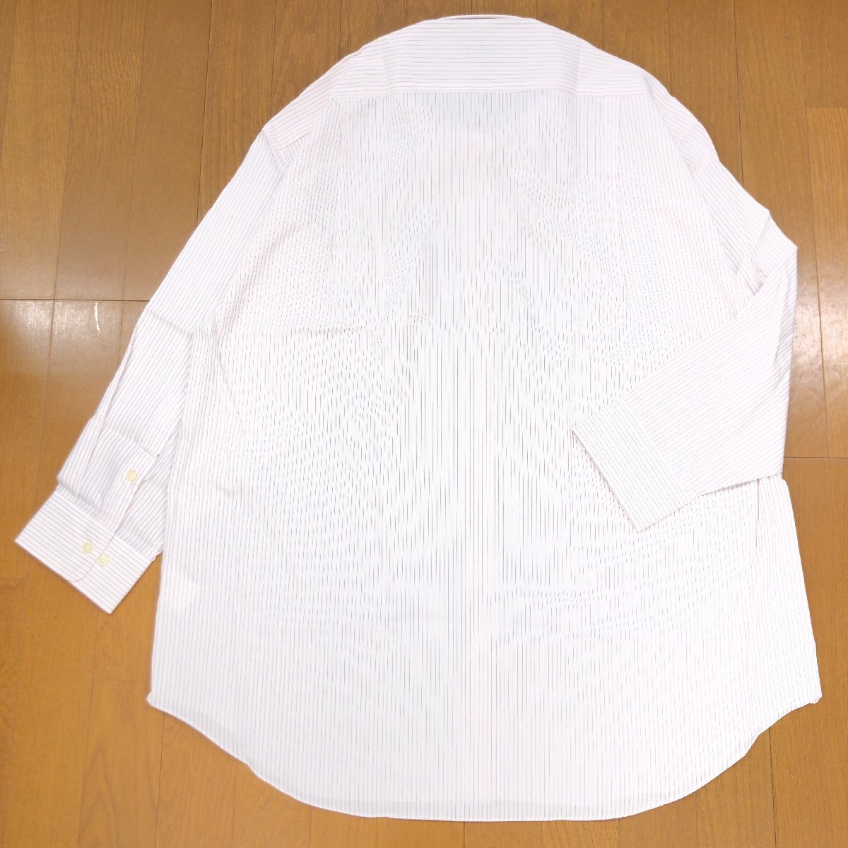 新品 KANSAI YAMAMOTO カンサイヤマモト 定価4,990円 ストライプ ワイシャツ 47-80 長袖 3XL 特大 大きい カッターシャツ 山本寛斎 未使用の画像2