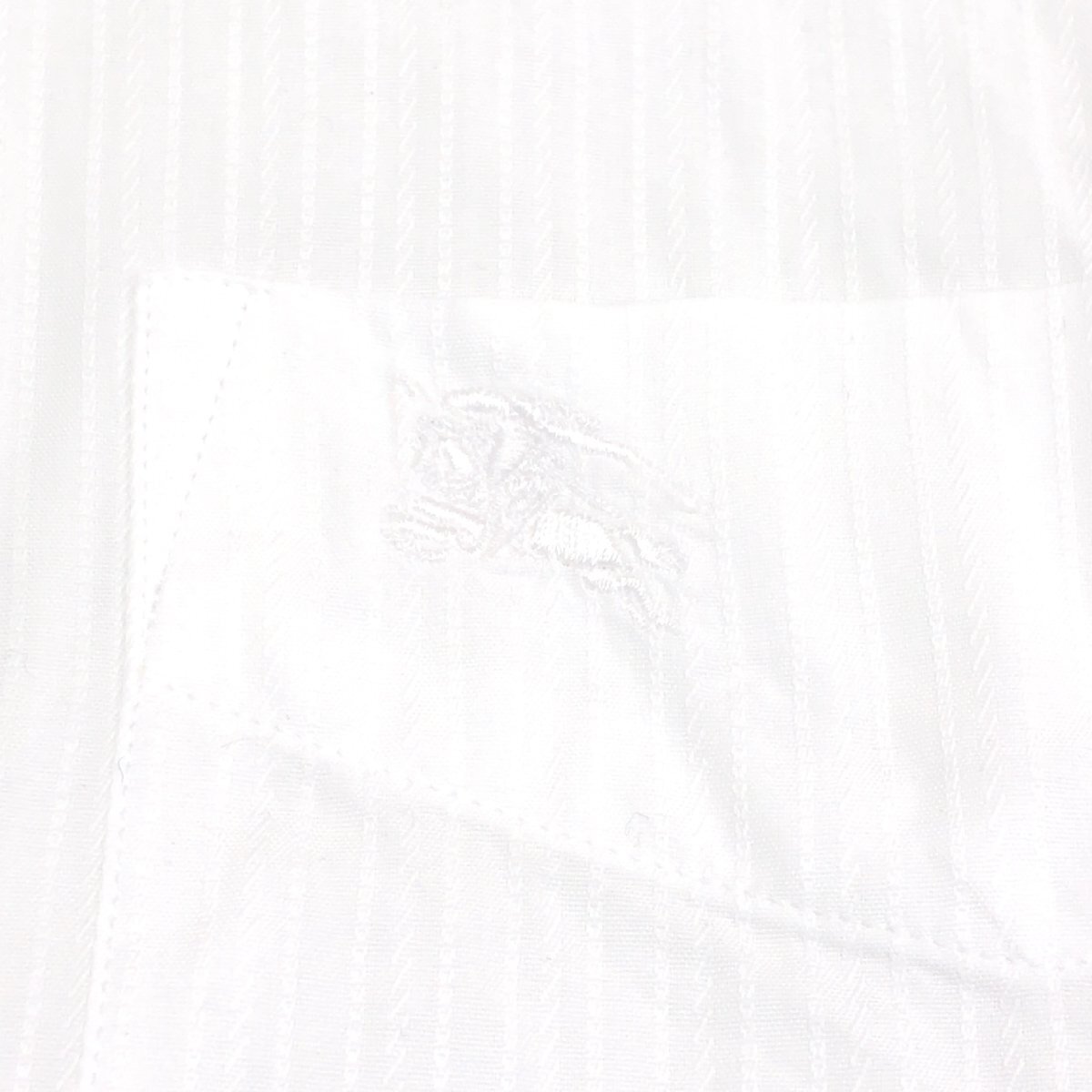 BURBERRY LONDON バーバリーロンドン ホース刺繍 B.D. ドレスシャツ M相当 白 ホワイト 長袖 ワイシャツ カッターシャツ 日本製 国内正規品の画像4