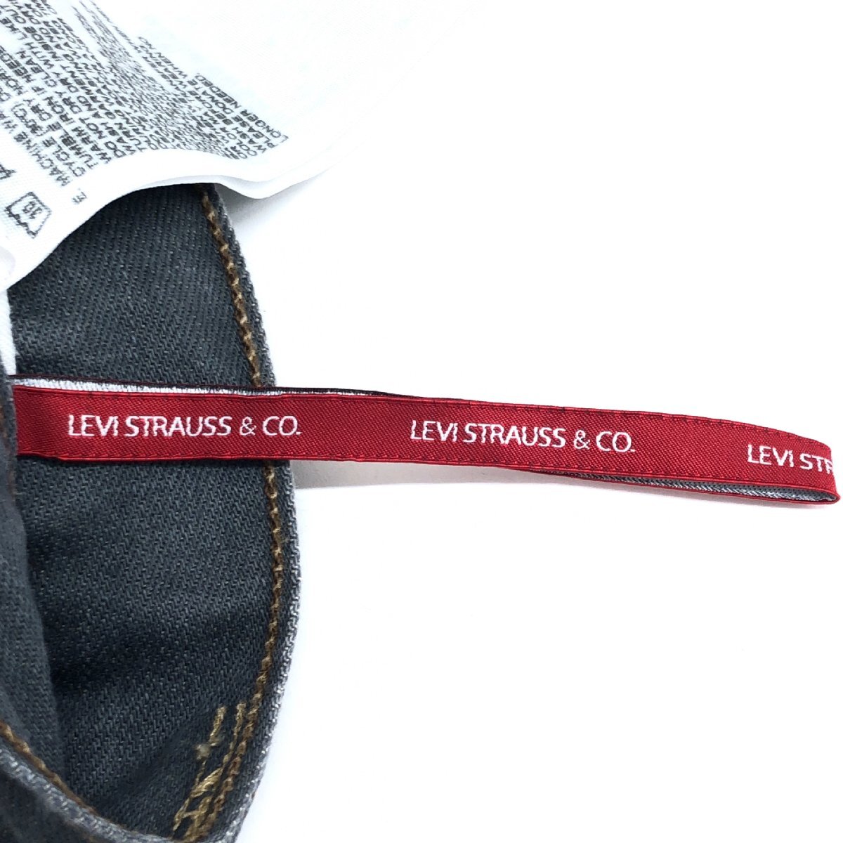 ●Levi’s リーバイス 牛革パッチ ストレッチ カラーデニム パンツ 32 w82 ダークグレー系 ジーンズ アメカジ 国内正規品 メンズ 紳士の画像6