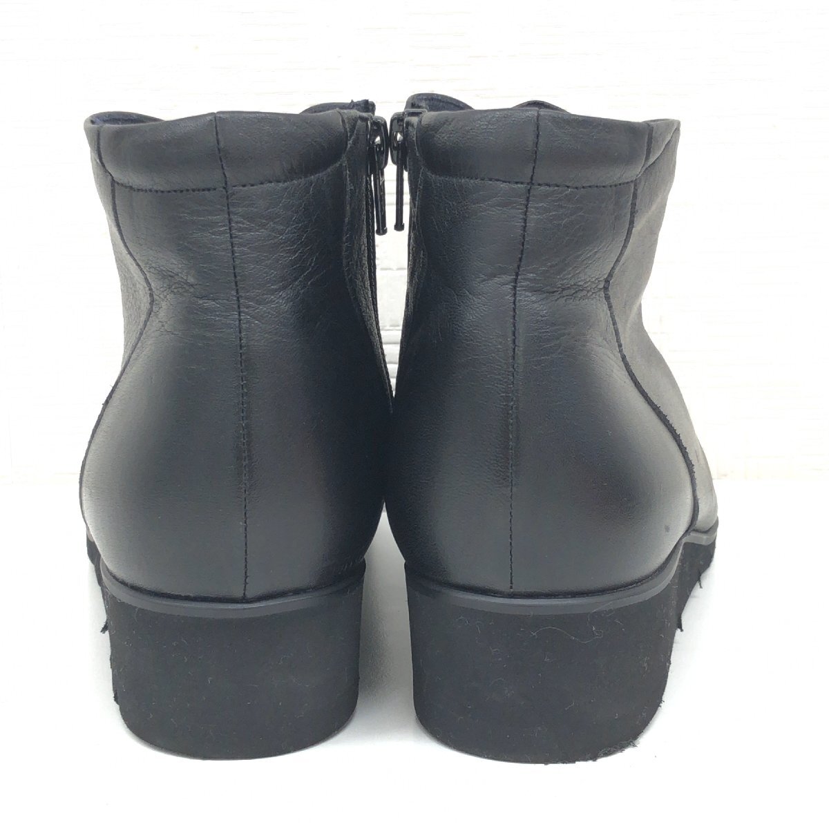 *Feel a Feelfi-ruafi-ru side Zip original leather comfort boots 24.5cm EEEE black black walking shoes made in Japan 