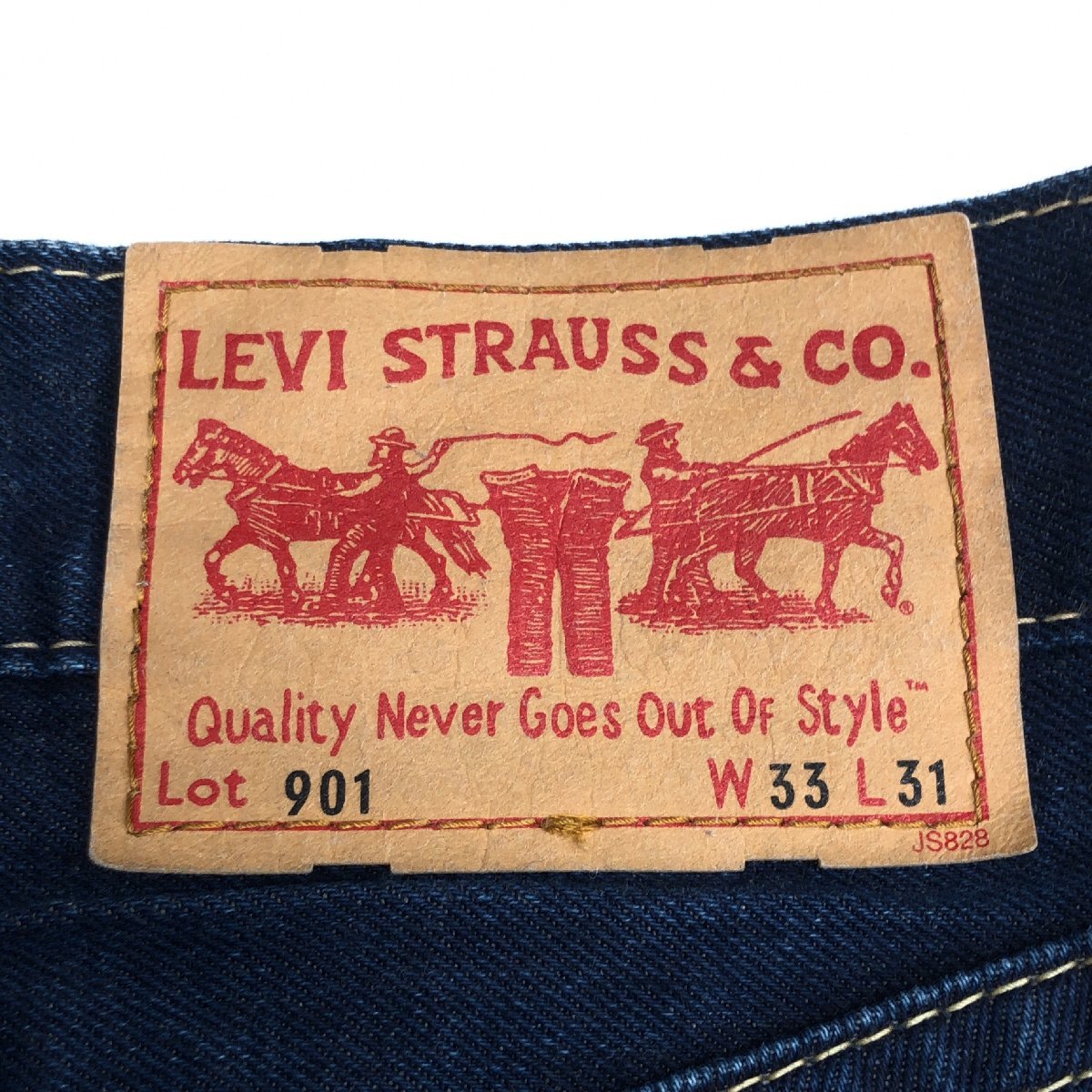 ●Levi’s リーバイス 901 USED加工 デニム パンツ 33 w86 濃紺 インディゴ XL 2L LL 特大 大きいサイズ ジーンズ 国内正規品 メンズ 紳士の画像3