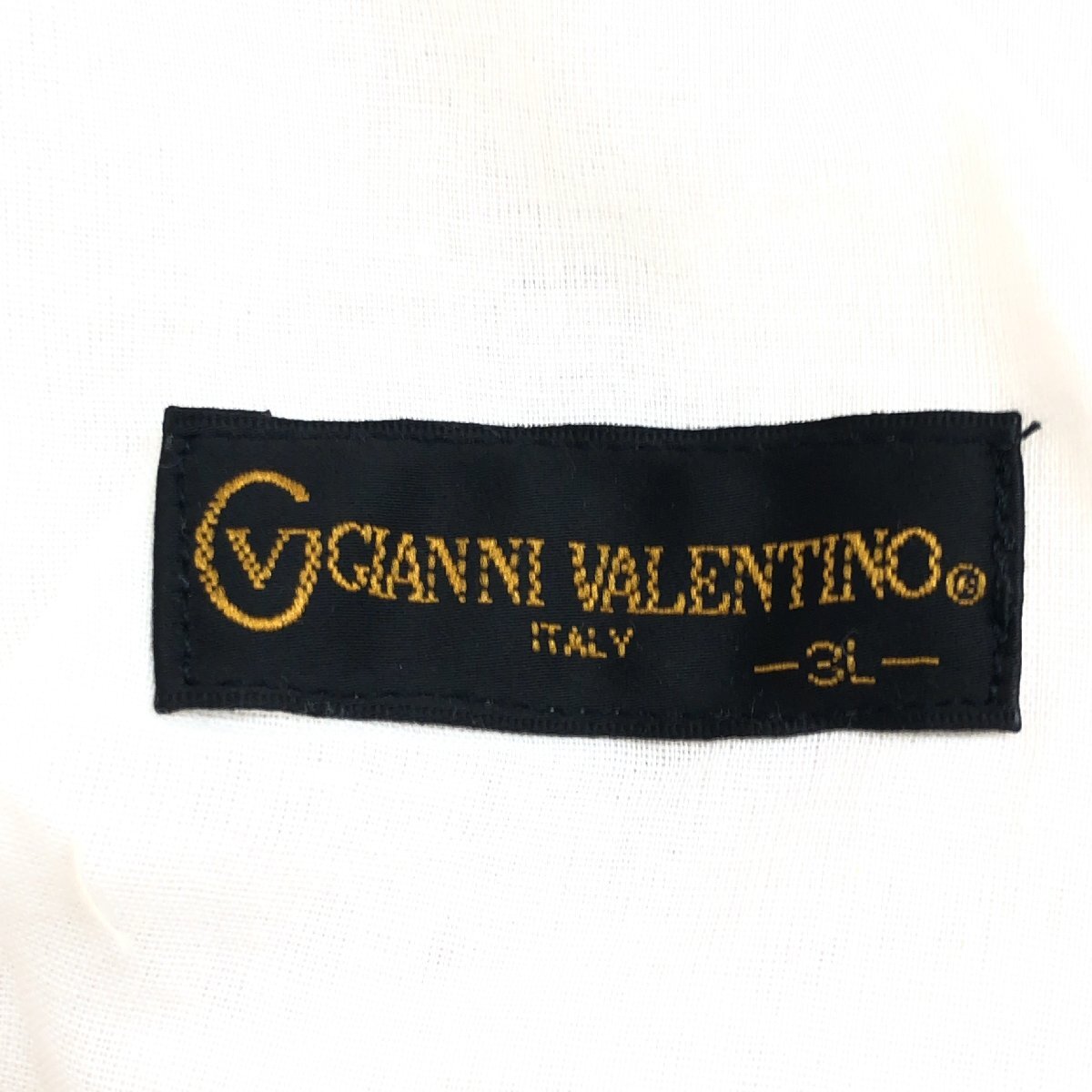 新品 GIANNI VALENTINO ジャンニバレンチノ ロゴ刺繍 クロップド イージーパンツ 3L アイボリー スラックス 2XL 特大 大きいサイズ メンズの画像5