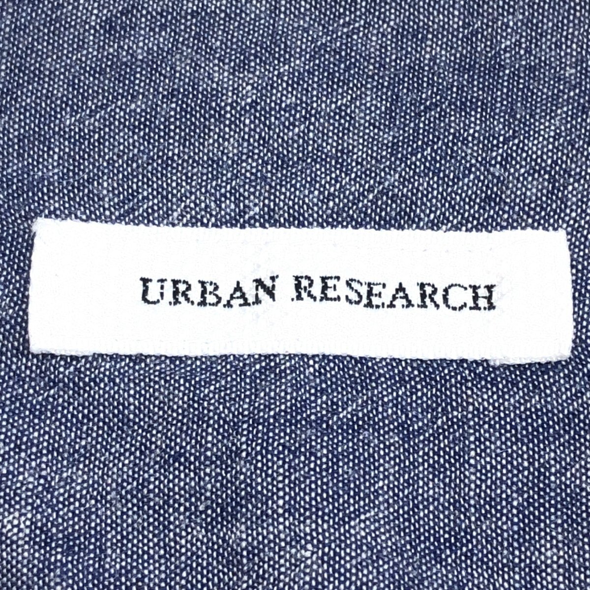 URBAN RESEARCH アーバンリサーチ 麻 リネン混 B.D. シャンブレー シャツ 38(M) 紺 ネイビー 長袖 日本製 国内正規品 メンズ 紳士の画像3