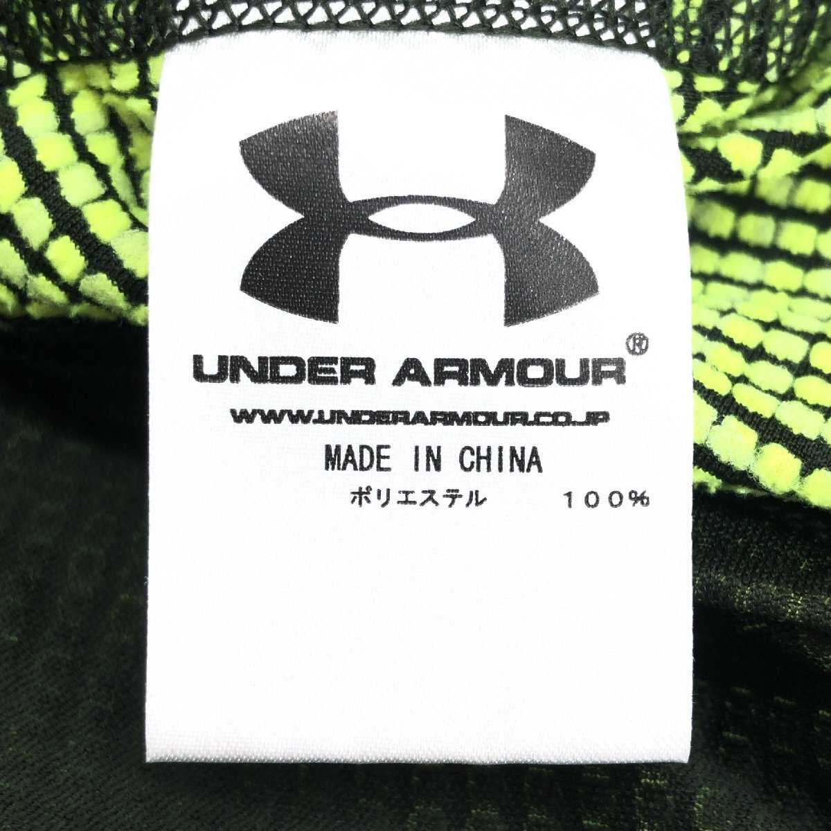 UNDER ARMOUR アンダーアーマー coldgear ハーフジップ 吸水速乾 ドライ ジャージ Tシャツ S オリーブ 長袖 ロンT ロゴプリント メンズの画像7