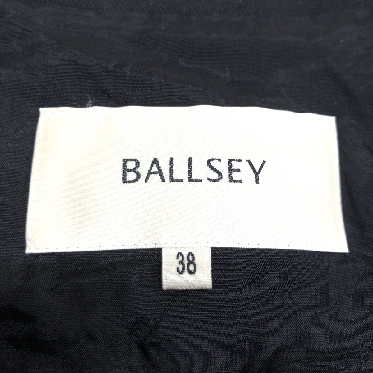 Ballsey ボールジィ シルクブレンド ストレッチ サマージャケット 38(M) 黒 ブラック 日本製 羽織り 国内正規品 女性用 トゥモローランド_画像3