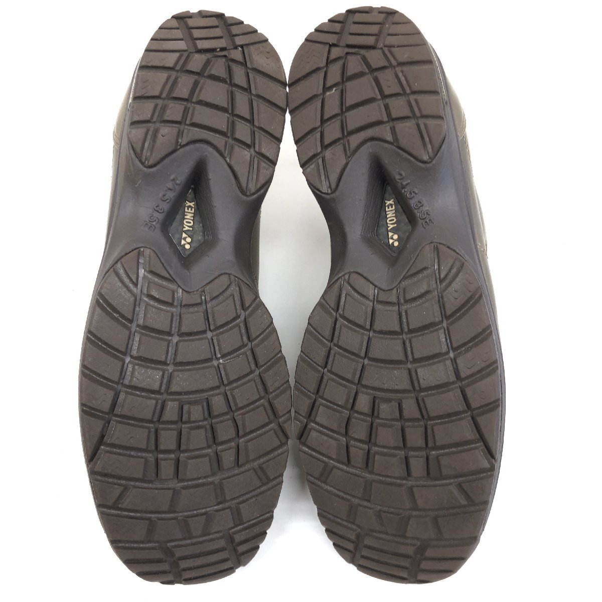●YONEX ヨネックス 定価12,100円 撥水 エコレザー ウォーキングシューズ 24.5cm ゴールド スニーカー コンフォート 健康靴 サイドジップの画像8