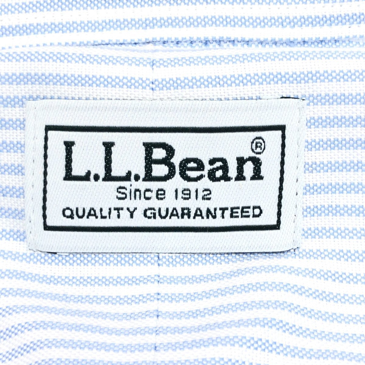 新品 L.L.Bean エルエルビーン B.D. ストライプ シャツ 16-33(L相当) 白×青系 ホワイト ブルー系 長袖 アウトドア メンズ 紳士 未使用の画像3
