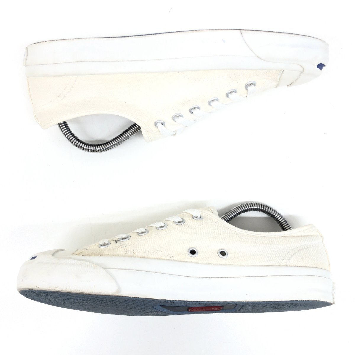 ●CONVERSE コンバース ジャックパーセル キャンバス ローカット スニーカー 25cm 白 ホワイト JACK PURCELL メンズ 紳士_画像7