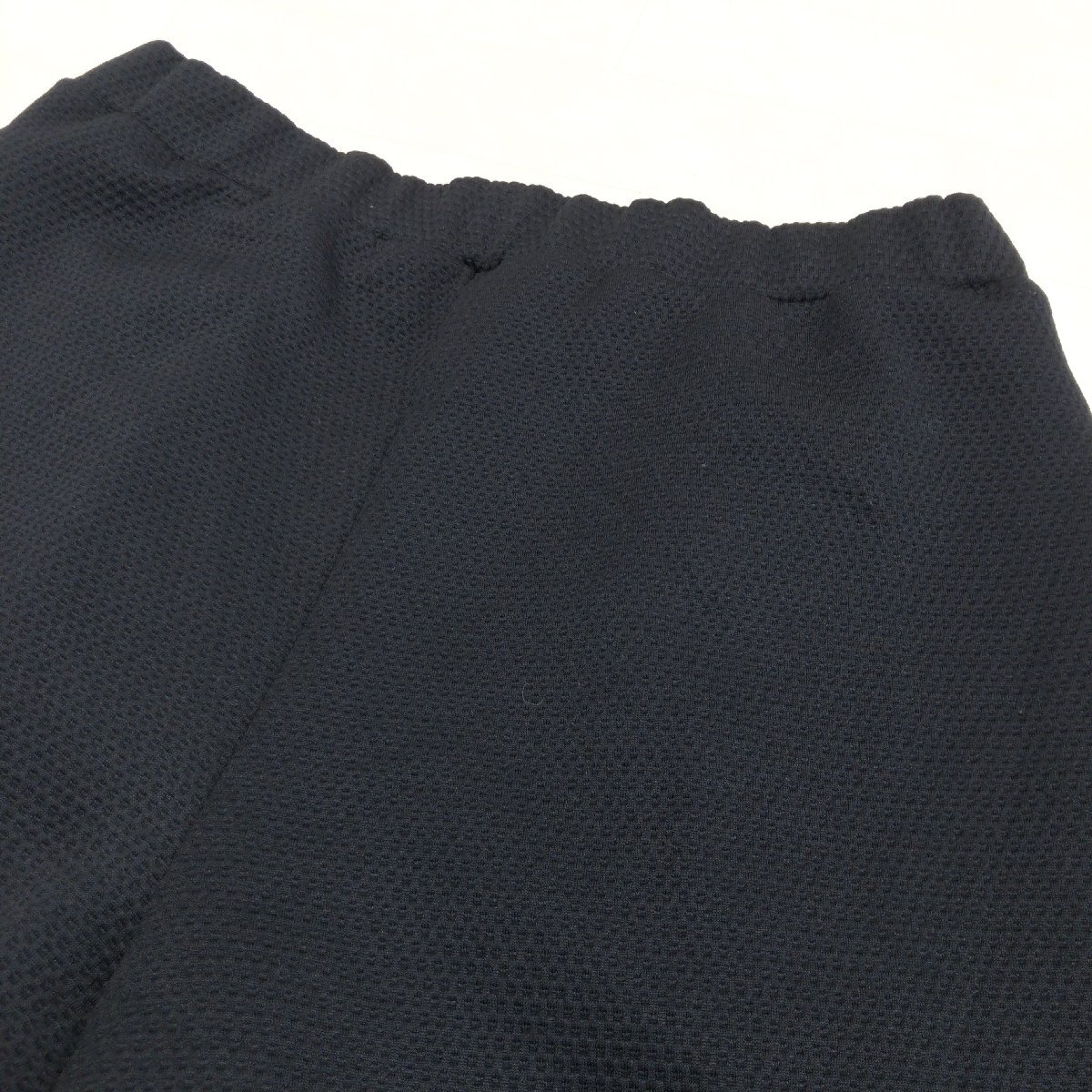 DoCLASSEduklase стрейч вафля широкий гаучо брюки XL чёрный черный юбка-брюки широкий брюки LL 2L свободно большой 